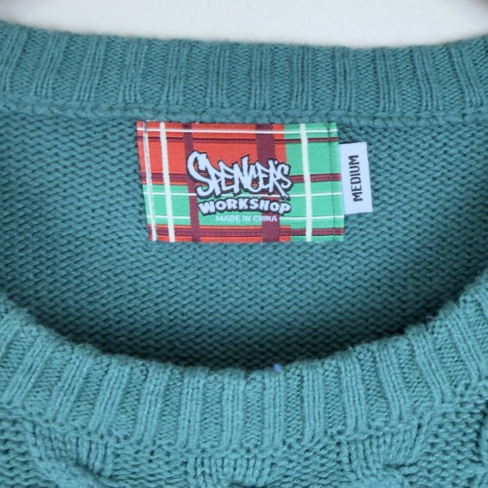 Spencers Unisex’s Cable Knit Christmas Reindeer Novelty Holiday Sweater Size M - Picture 4 of 11